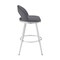 Armen Living Lottech Swivel Bar Stool in Brushed Stainless Steel with Gray Faux Leather 840254335417 - alternate 2